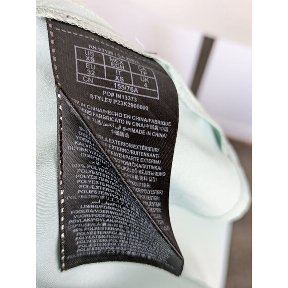 Guess by Marciano Wrap Dress Pleated Silk Coquette Summer Mint Green Size XS - Picture 10 of 14